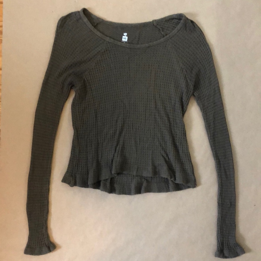 Olive Green waffle shirt